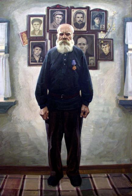 Семенов П.С. Отец восьми погибших сыновей Никанор Федорович Сидоров. 1975 Семенов П.С. Отец восьми погибших сыновей Никанор Федорович Сидоров. 1975